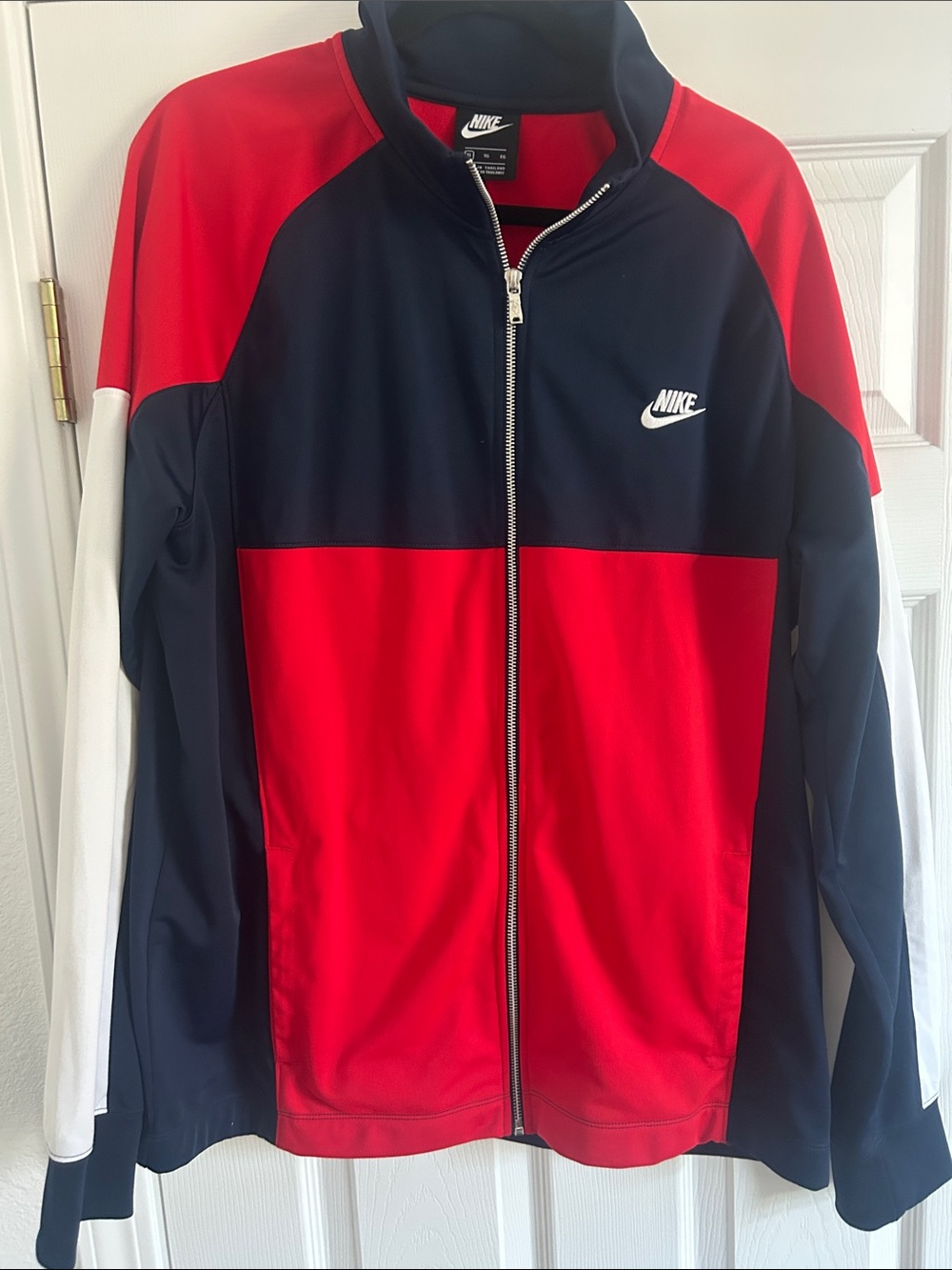 Nike Men’s Red, Navy & White Full-Zip Performance Jacket